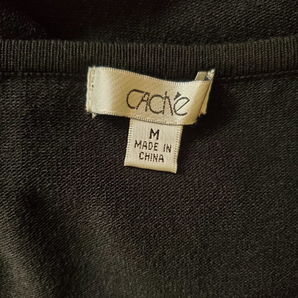 Cache Stretch Silk Toggle Shoulder Top Shirt - image 7